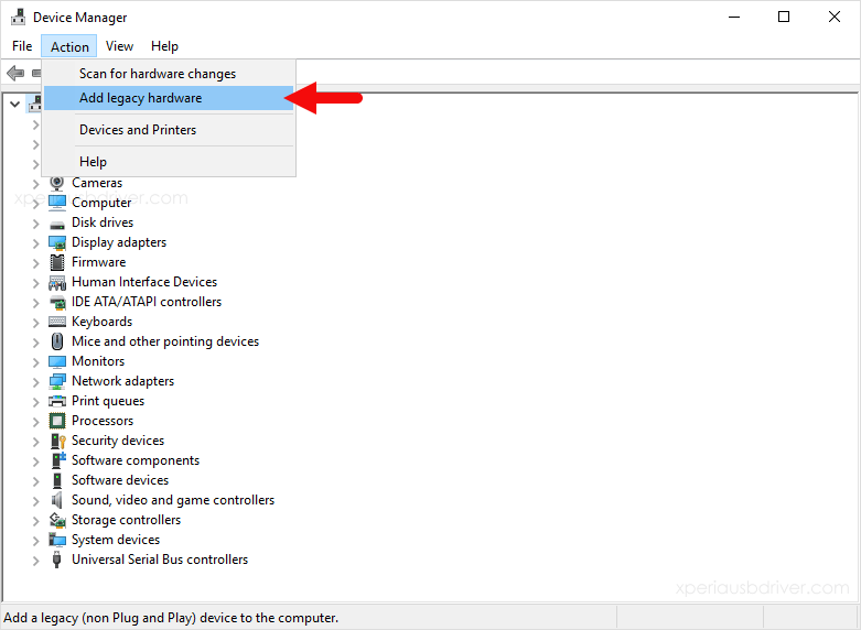 device manager add legacy hardware