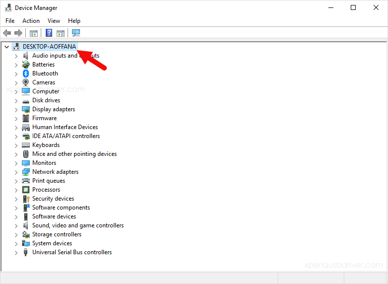 device manager select computer
