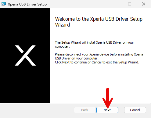 Xperia USB Driver setup